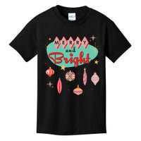 Retro Merry And Bright Midcentury Modern Christmas Ornament Kids T-Shirt