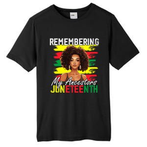 Remembering My Ancestors Juneteenth Melanin Black Women Tall Fusion ChromaSoft Performance T-Shirt