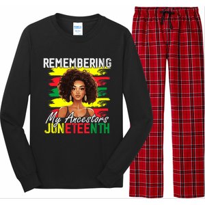 Remembering My Ancestors Juneteenth Melanin Black Women Long Sleeve Pajama Set