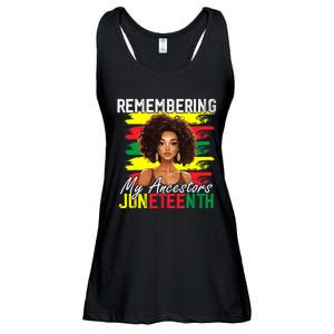 Remembering My Ancestors Juneteenth Melanin Black Women Ladies Essential Flowy Tank