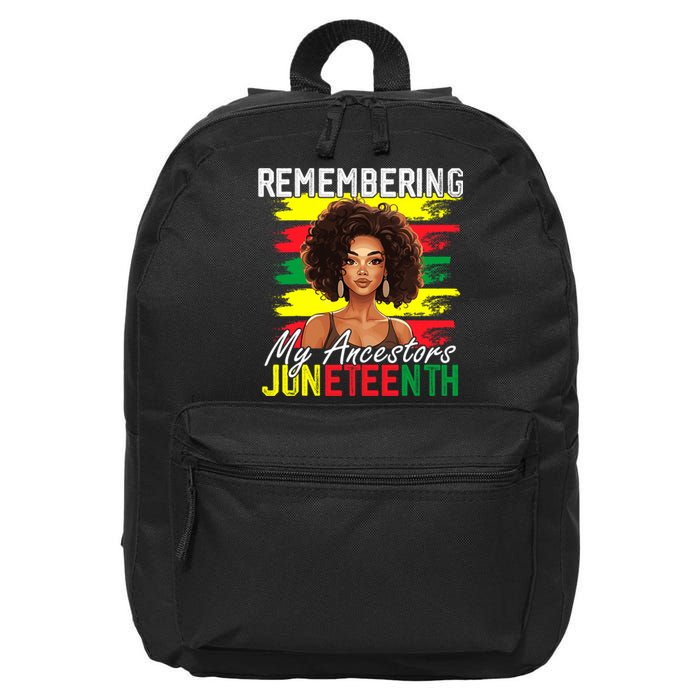 Remembering My Ancestors Juneteenth Melanin Black Women 16 in Basic Backpack