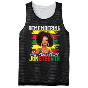 Remembering My Ancestors Juneteenth Melanin Black Women Mesh Reversible Basketball Jersey Tank