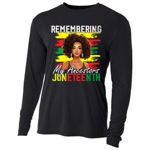 Remembering My Ancestors Juneteenth Melanin Black Women Cooling Performance Long Sleeve Crew