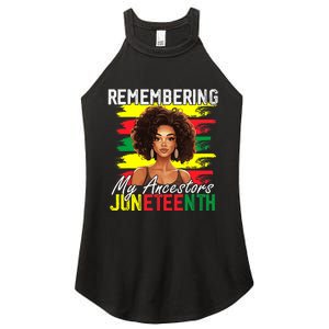 Remembering My Ancestors Juneteenth Melanin Black Women Women's Perfect Tri Rocker Tank