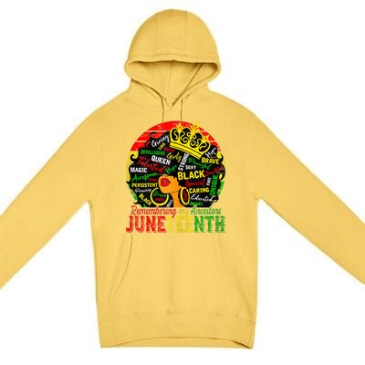 Remembering My Ancestors Juneteenth Celebrate Black Premium Pullover Hoodie