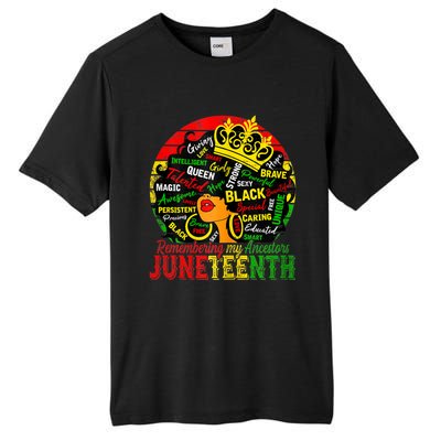 Remembering My Ancestors Juneteenth Celebrate Black Tall Fusion ChromaSoft Performance T-Shirt