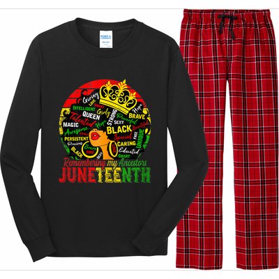 Remembering My Ancestors Juneteenth Celebrate Black Long Sleeve Pajama Set