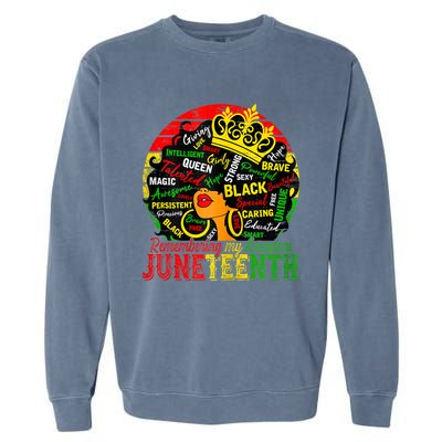 Remembering My Ancestors Juneteenth Celebrate Black Garment-Dyed Sweatshirt