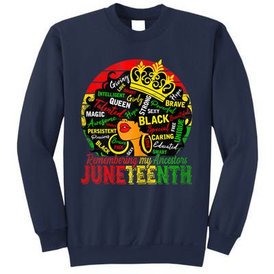 Remembering My Ancestors Juneteenth Celebrate Black Sweatshirt