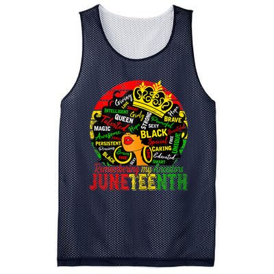 Remembering My Ancestors Juneteenth Celebrate Black Mesh Reversible Basketball Jersey Tank