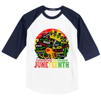 Remembering My Ancestors Juneteenth Celebrate Black Baseball Sleeve Shirt