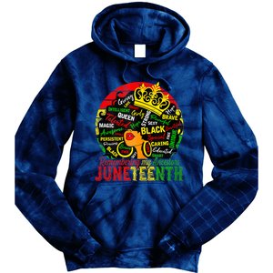 Remembering My Ancestors Juneteenth Celebrate Black Tie Dye Hoodie