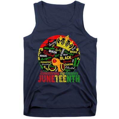 Remembering My Ancestors Juneteenth Celebrate Black Tank Top