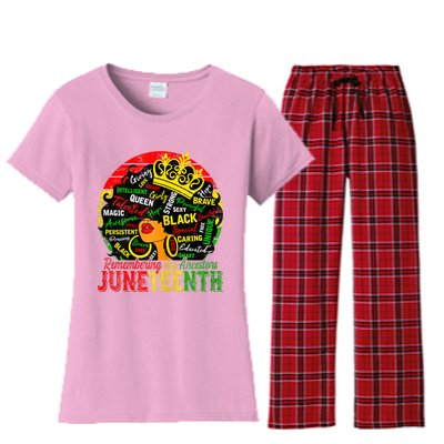 Remembering My Ancestors Juneteenth Celebrate Black Women's Flannel Pajama Set