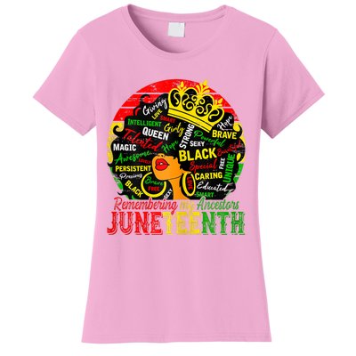 Remembering My Ancestors Juneteenth Celebrate Black Women's T-Shirt