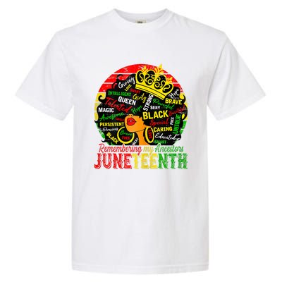 Remembering My Ancestors Juneteenth Celebrate Black Garment-Dyed Heavyweight T-Shirt