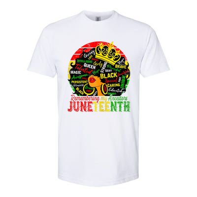 Remembering My Ancestors Juneteenth Celebrate Black Softstyle CVC T-Shirt