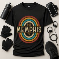 Retro Memphis Area Code 901 Residents State Tennessee Cooling Performance Crew T-Shirt