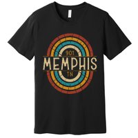 Retro Memphis Area Code 901 Residents State Tennessee Premium T-Shirt