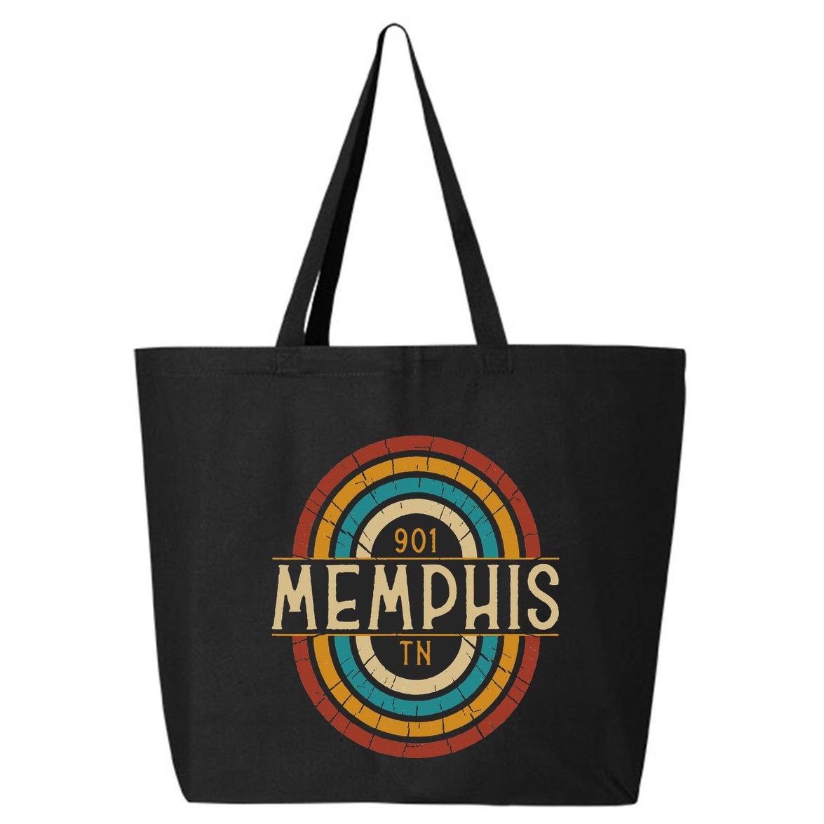 Retro Memphis Area Code 901 Residents State Tennessee 25L Jumbo Tote