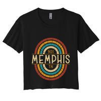 Retro Memphis Area Code 901 Residents State Tennessee Crop Top