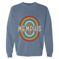 Retro Memphis Area Code 901 Residents State Tennessee Garment-Dyed Sweatshirt
