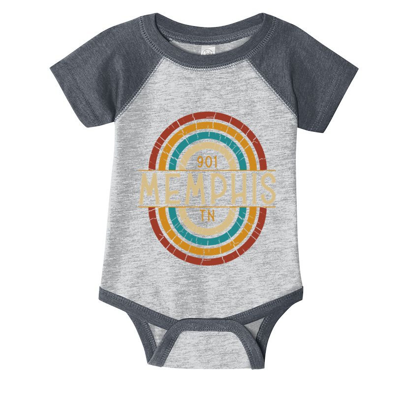 Retro Memphis Area Code 901 Residents State Tennessee Infant Baby Jersey Bodysuit