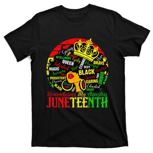 Remembering My Ancestors Juneteenth Celebrate Black  T-Shirt