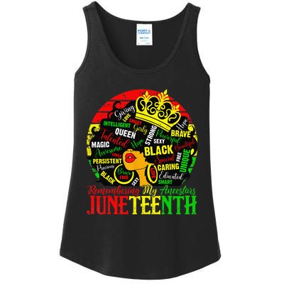 Remembering My Ancestors Juneteenth Celebrate Black  Ladies Essential Tank