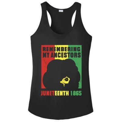 Remembering My Ancestors Juneteenth Black Freedom 1865 Ladies PosiCharge Competitor Racerback Tank