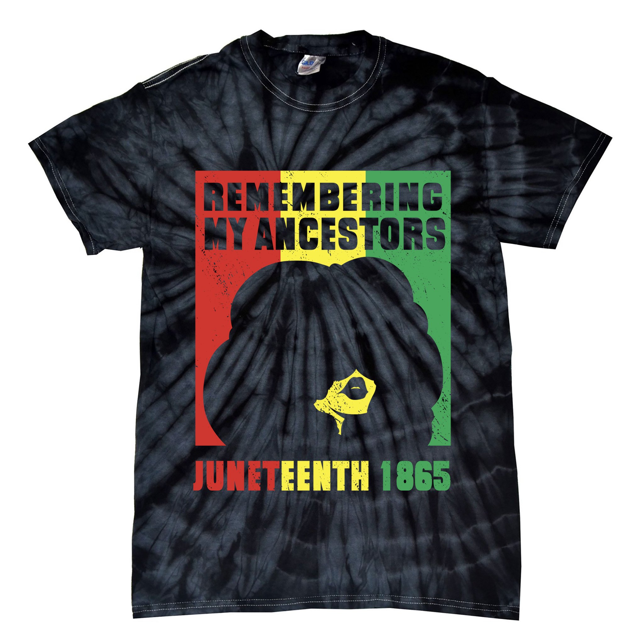 Remembering My Ancestors Juneteenth Black Freedom 1865 Tie-Dye T-Shirt