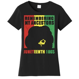 Remembering My Ancestors Juneteenth Black Freedom 1865 Women's T-Shirt