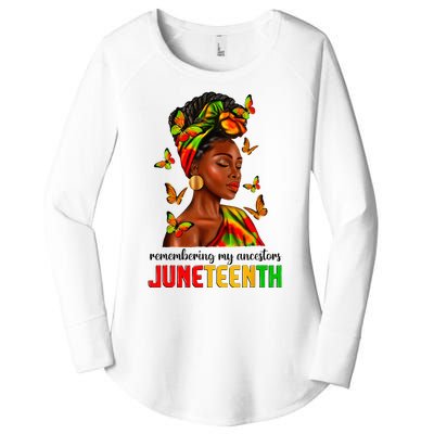 Remembering My Ancestors Juneteenth Celebrate Black Women Women's Perfect Tri Tunic Long Sleeve Shirt