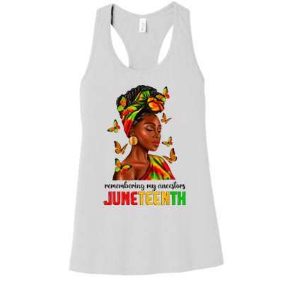 Remembering My Ancestors Juneteenth Celebrate Black Women Women's Racerback Tank