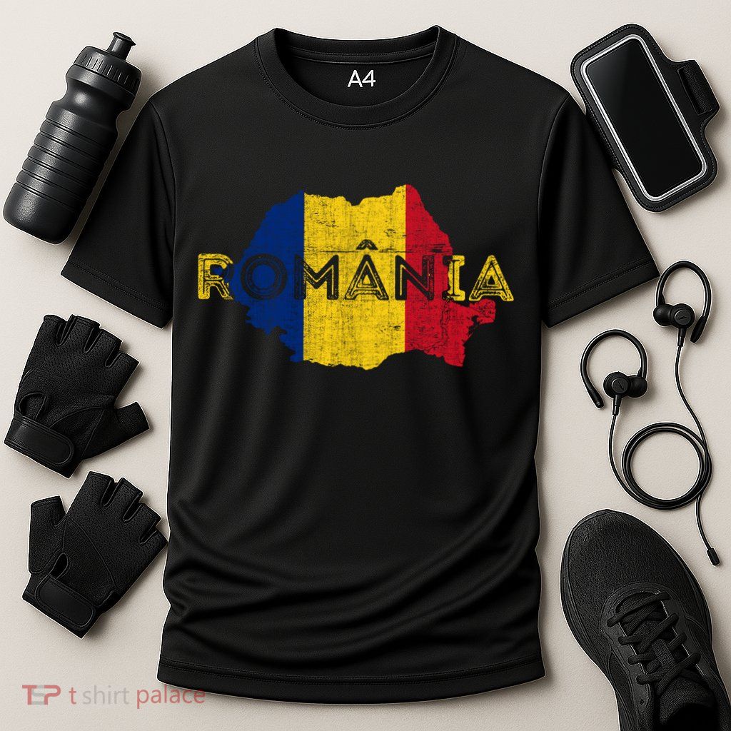 Roian Map And Flag Souvenir Gift Distressed Roia Meaningful Gift Performance Shirt