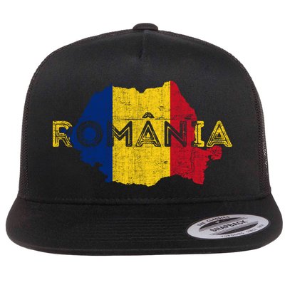 Roian Map And Flag Souvenir Gift Distressed Roia Meaningful Gift Flatbill Hat