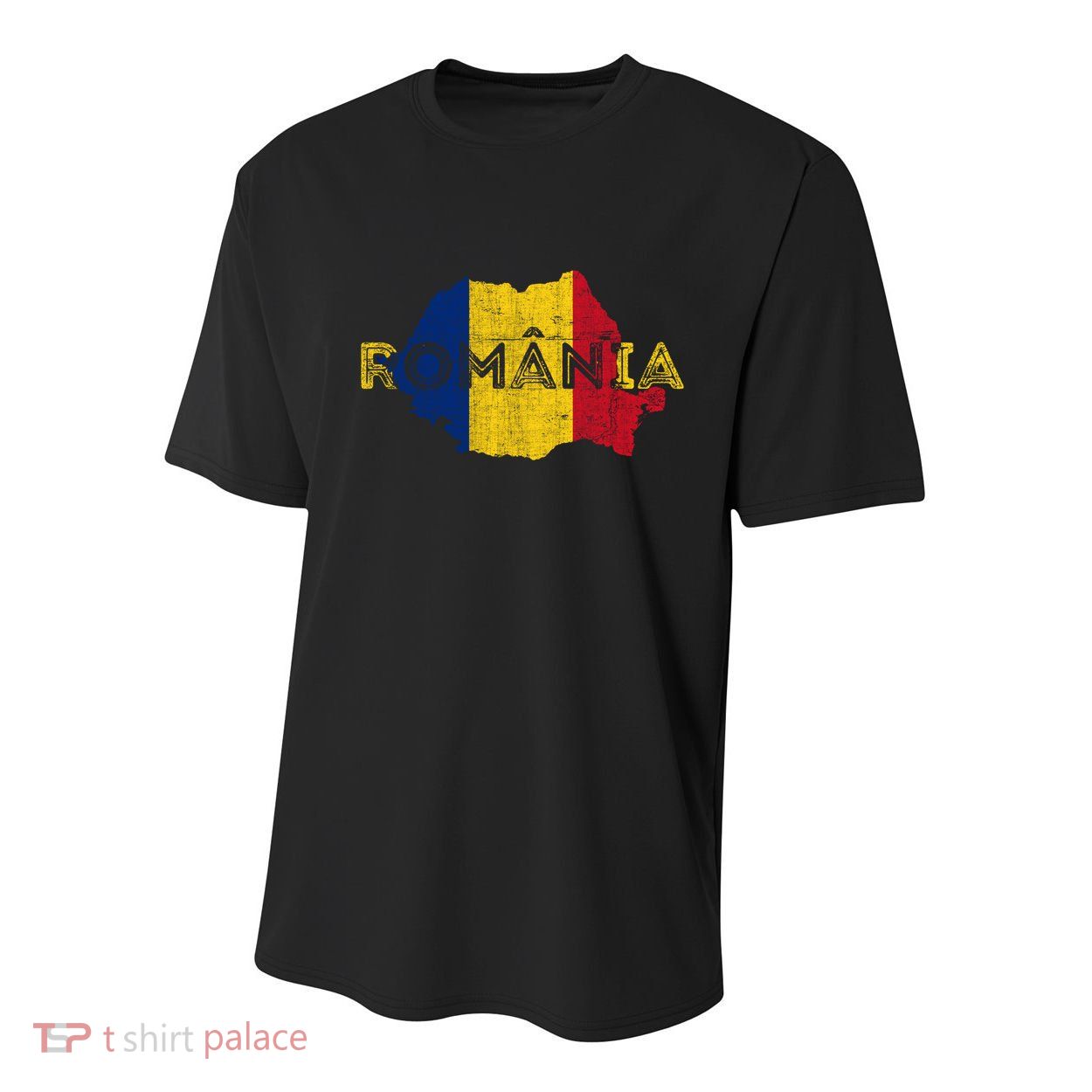 Roian Map And Flag Souvenir Gift Distressed Roia Meaningful Gift Youth Performance Sprint T-Shirt