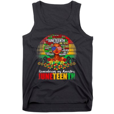 Remembering My Ancestors Juneteenth Celebrate Black Women Tank Top