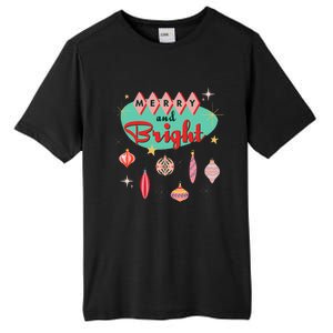 Retro Merry and Bright MidCentury Modern Christmas Ornament  Tall Fusion ChromaSoft Performance T-Shirt