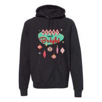 Retro Merry and Bright MidCentury Modern Christmas Ornament  Premium Hoodie