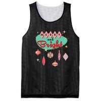 Retro Merry and Bright MidCentury Modern Christmas Ornament  Mesh Reversible Basketball Jersey Tank