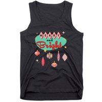 Retro Merry and Bright MidCentury Modern Christmas Ornament  Tank Top