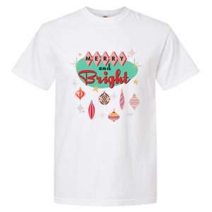 Retro Merry and Bright MidCentury Modern Christmas Ornament  Garment-Dyed Heavyweight T-Shirt