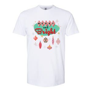 Retro Merry and Bright MidCentury Modern Christmas Ornament  Softstyle CVC T-Shirt