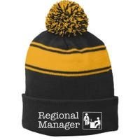 Regional Manager Assistant To The Regional Manager Matching Stripe Pom Pom Beanie