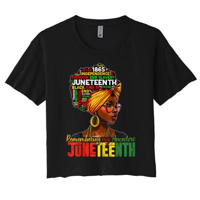 Remembering My Ancestors Juneteenth Women's Crop Top Tee