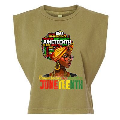 Remembering My Ancestors Juneteenth Garment-Dyed Women's Muscle Tee