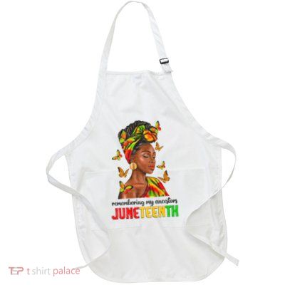 Remembering My Ancestors Juneteenth Celebrate Black Women Full-Length Apron With Pockets