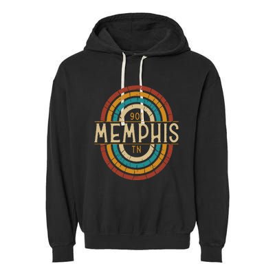 Retro Memphis Area Code 901 Residents State Tennessee Garment-Dyed Fleece Hoodie