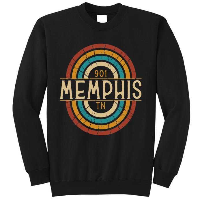 Retro Memphis Area Code 901 Residents State Tennessee Tall Sweatshirt